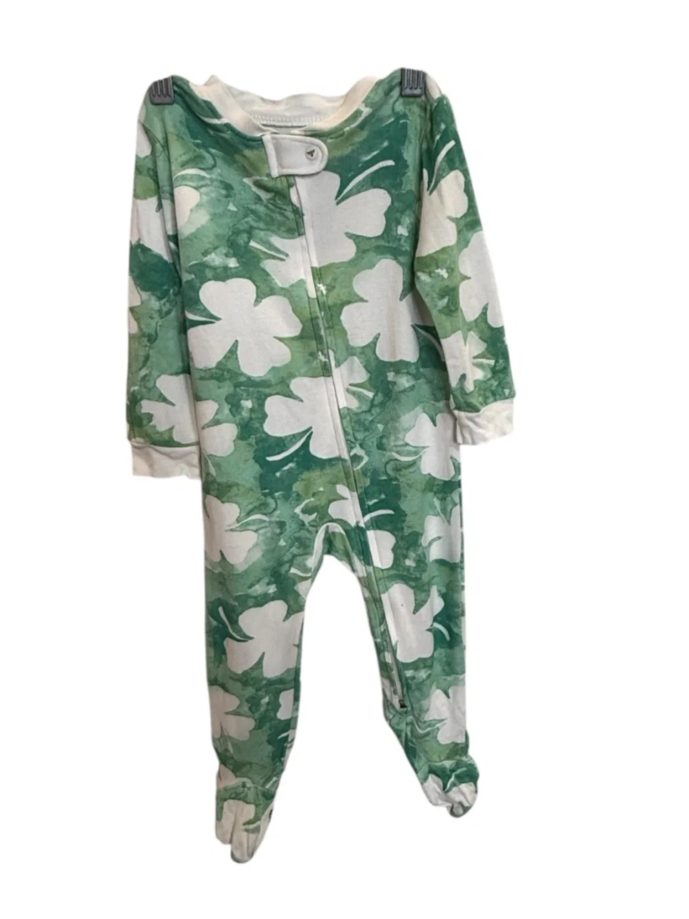 Burr’s Bees Baby Green Shamrock Footed Baby Sleeper 6-9 Months